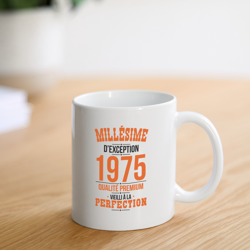 Mug blanc - Anniversaire 50 Ans - Millésime 1975 - blanc