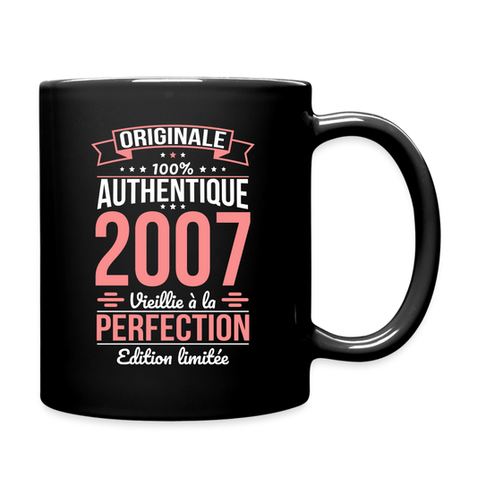 Mug uni Homme - Anniversaire 18 Ans - Originale 2007 - noir