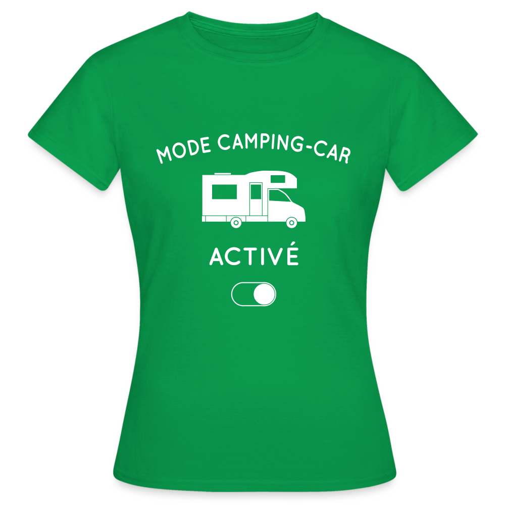 T-shirt Femme - Mode camping-car activé - vert