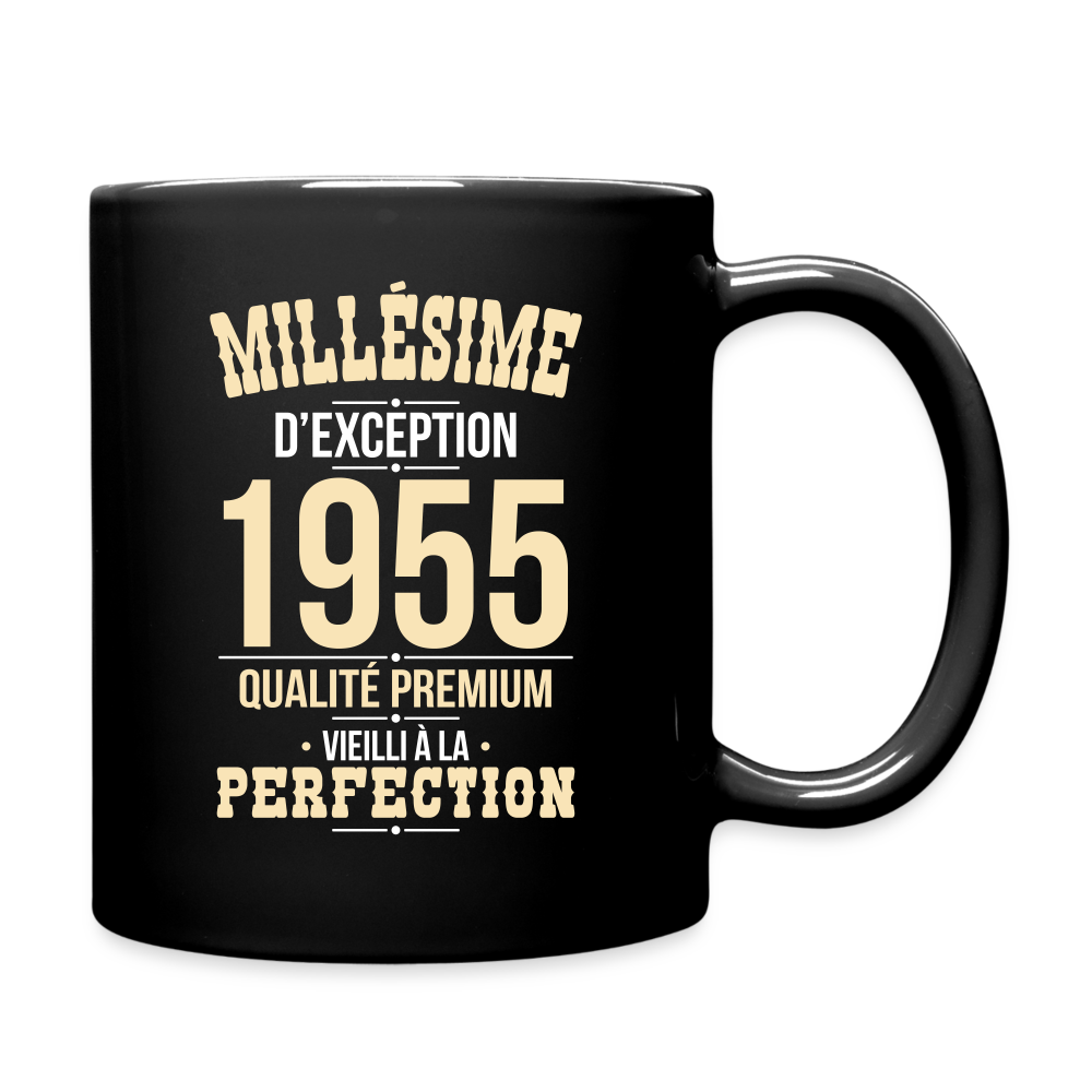 Mug uni - Anniversaire 70 Ans - Millésime 1955 - noir