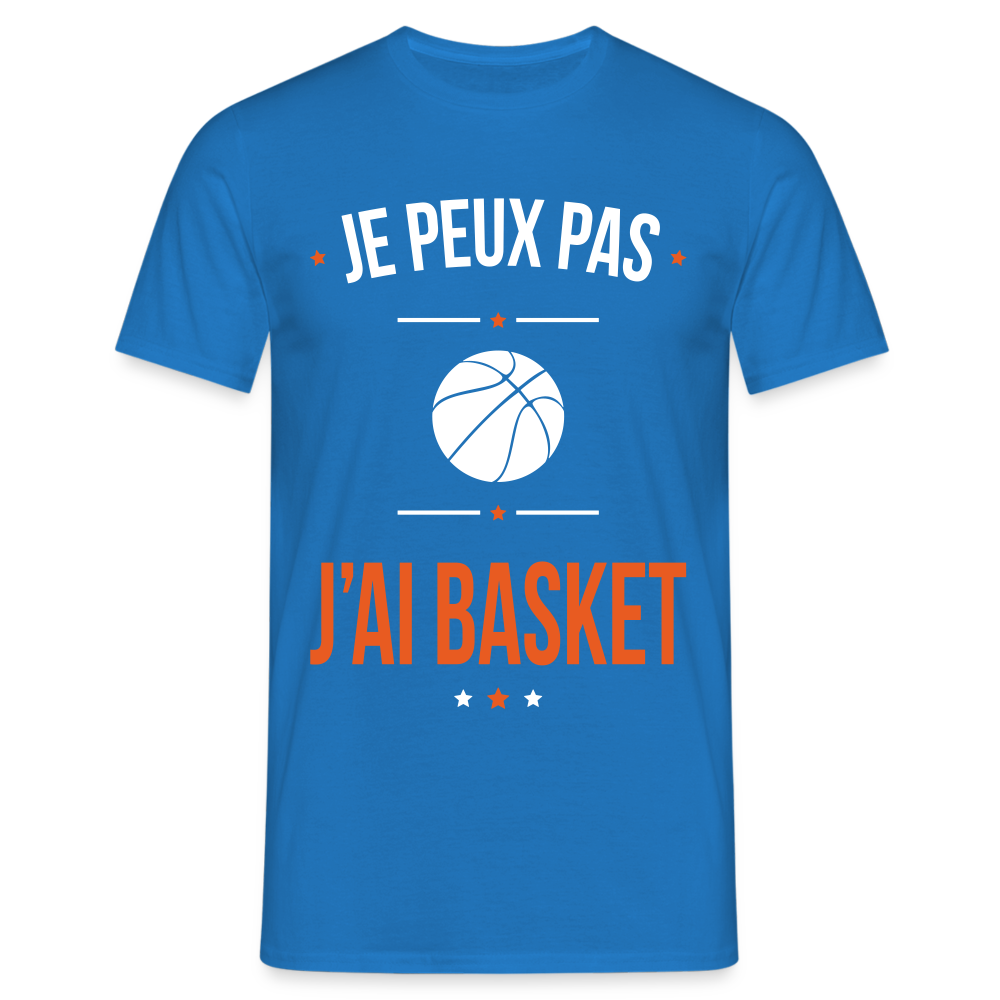 T-shirt Homme - Je peux pas j'ai Basket - bleu royal