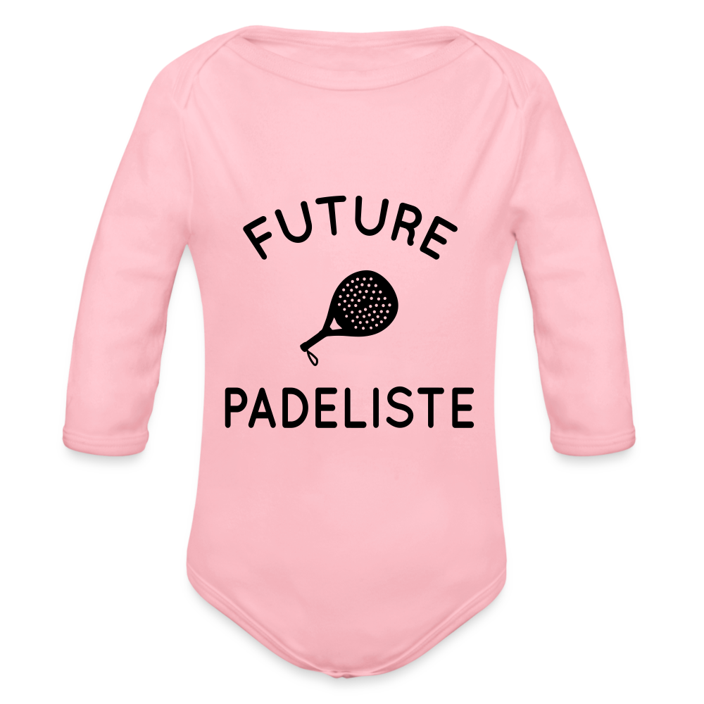 Body Bébé bio manches longues - Future padeliste - rose clair