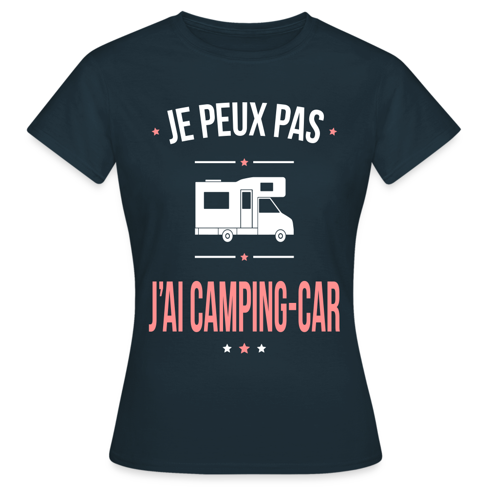 T-shirt Femme - Je peux pas j'ai Camping-car - marine