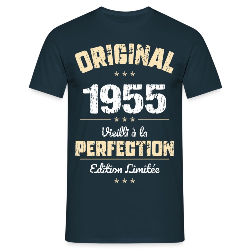 T-shirt Homme - Anniversaire 70 Ans - Original 1955 - marine