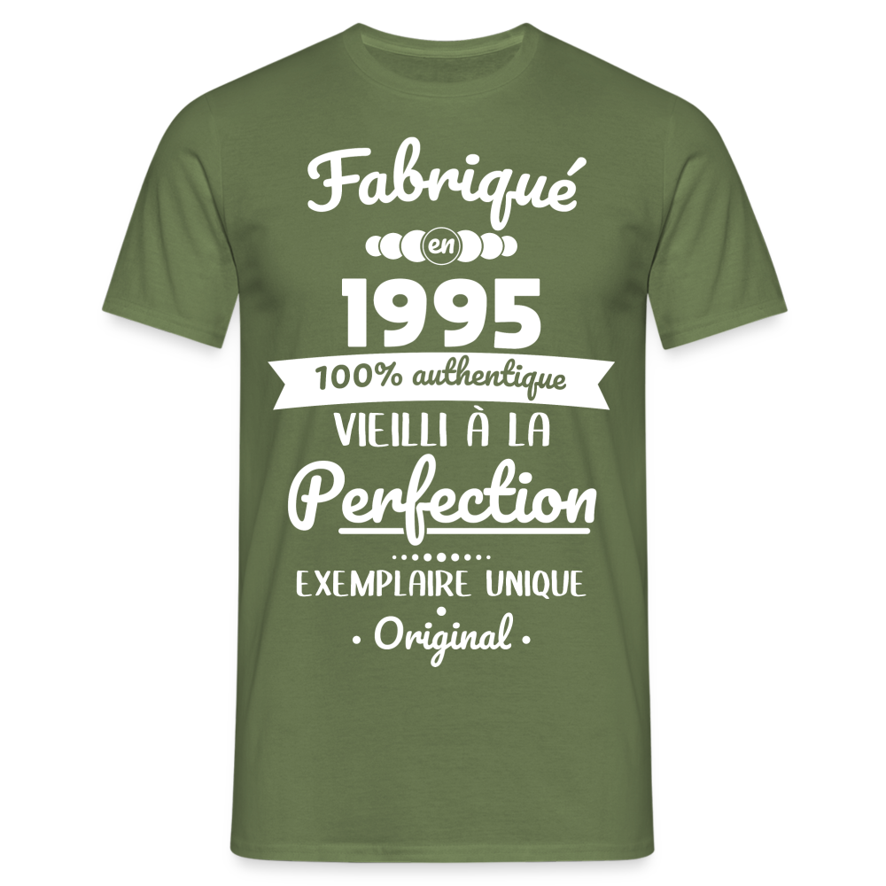 T-shirt Homme - Anniversaire 30 Ans - Fabriqué en 1995 - vert militaire