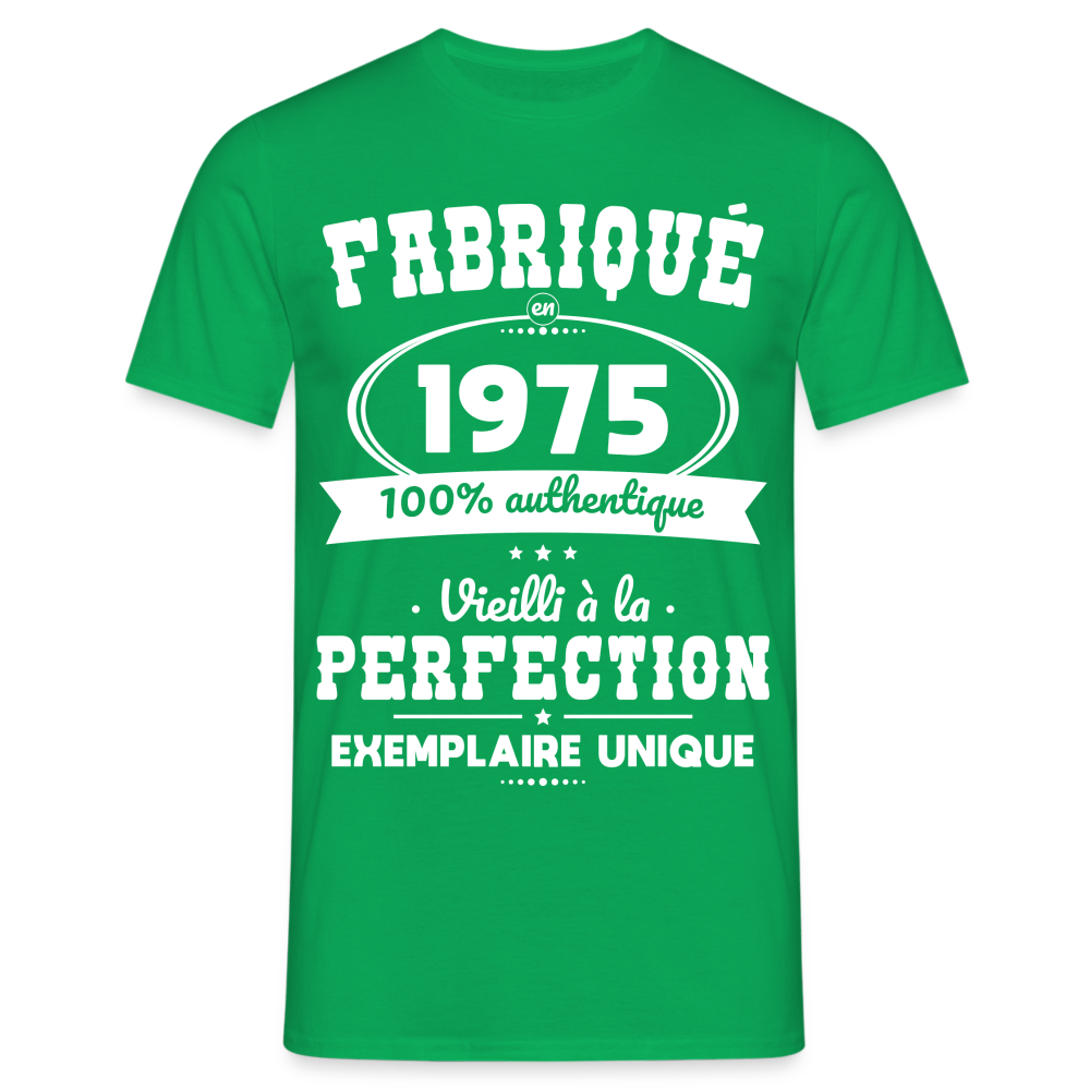 T-shirt Homme - Anniversaire 50 Ans - Fabriqué en 1975 - vert