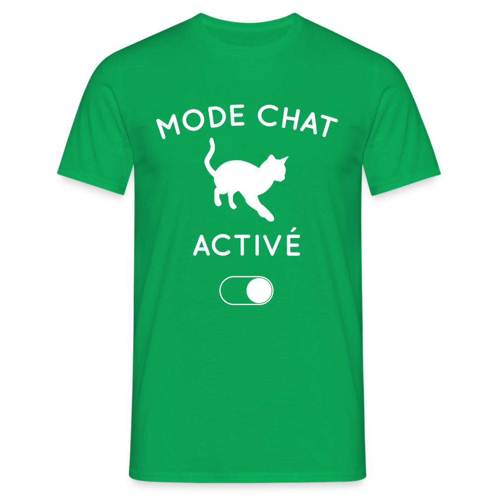 T-shirt Homme - Mode chat activé - vert