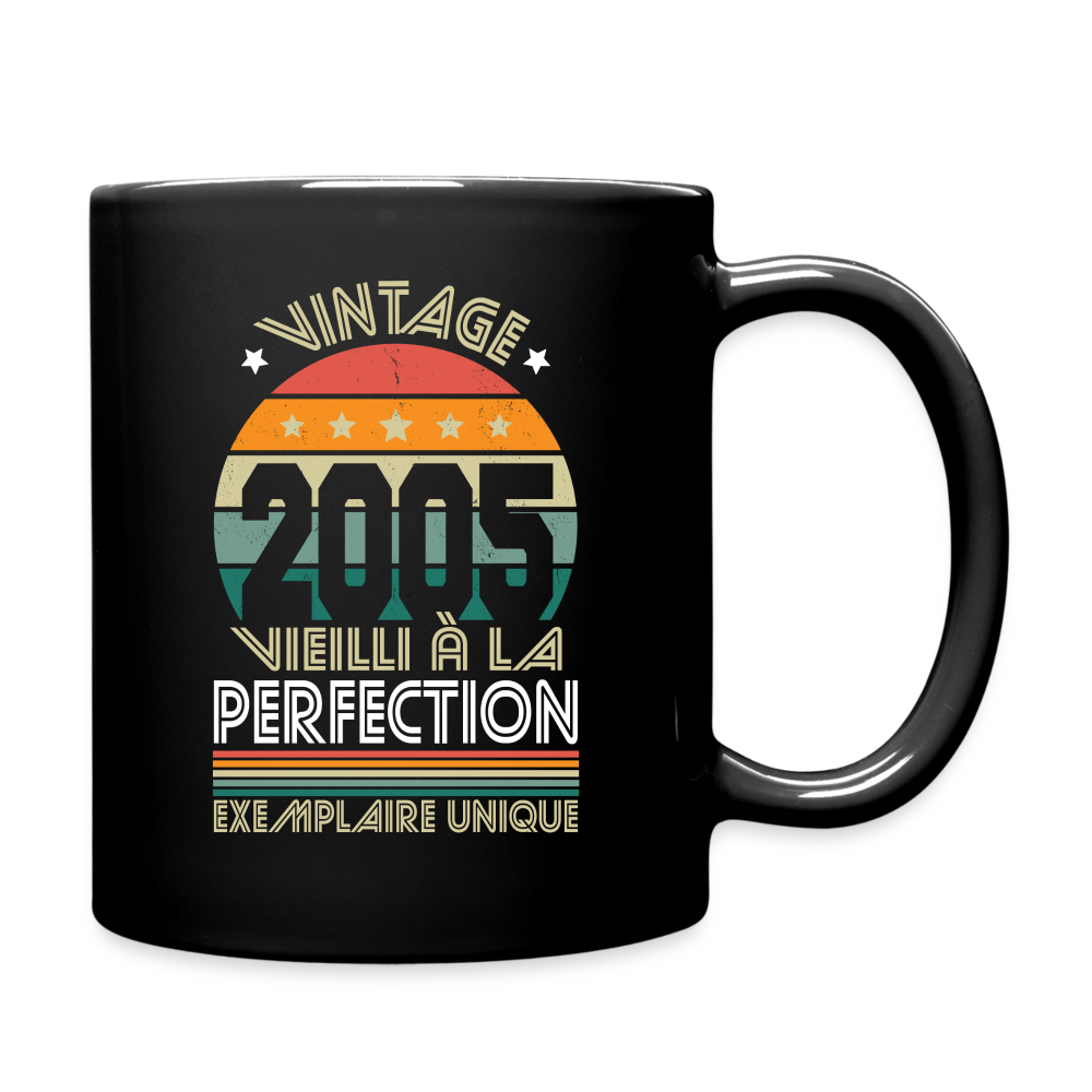 Mug uni - Anniversaire 20 Ans - Vintage 2005 - noir