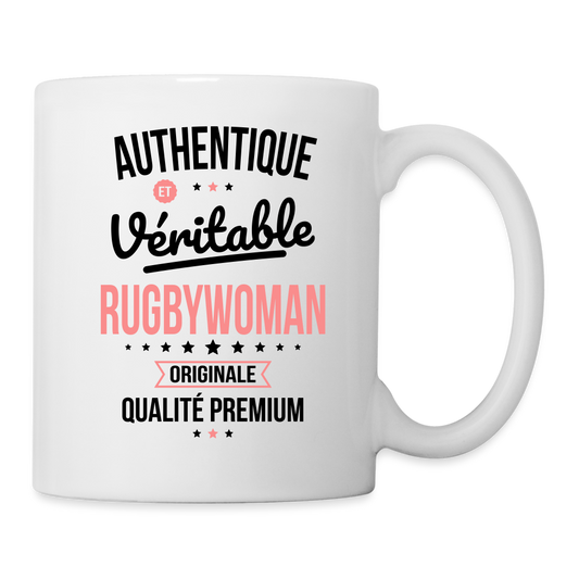 Mug blanc - Authentique et véritable Rugbywoman - blanc