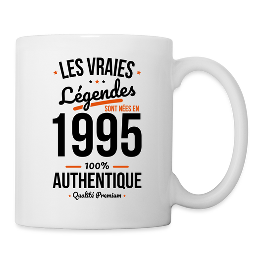 Mug blanc - Anniversaire 30 Ans - Les vraies Légendes sont nées en 1995 - blanc