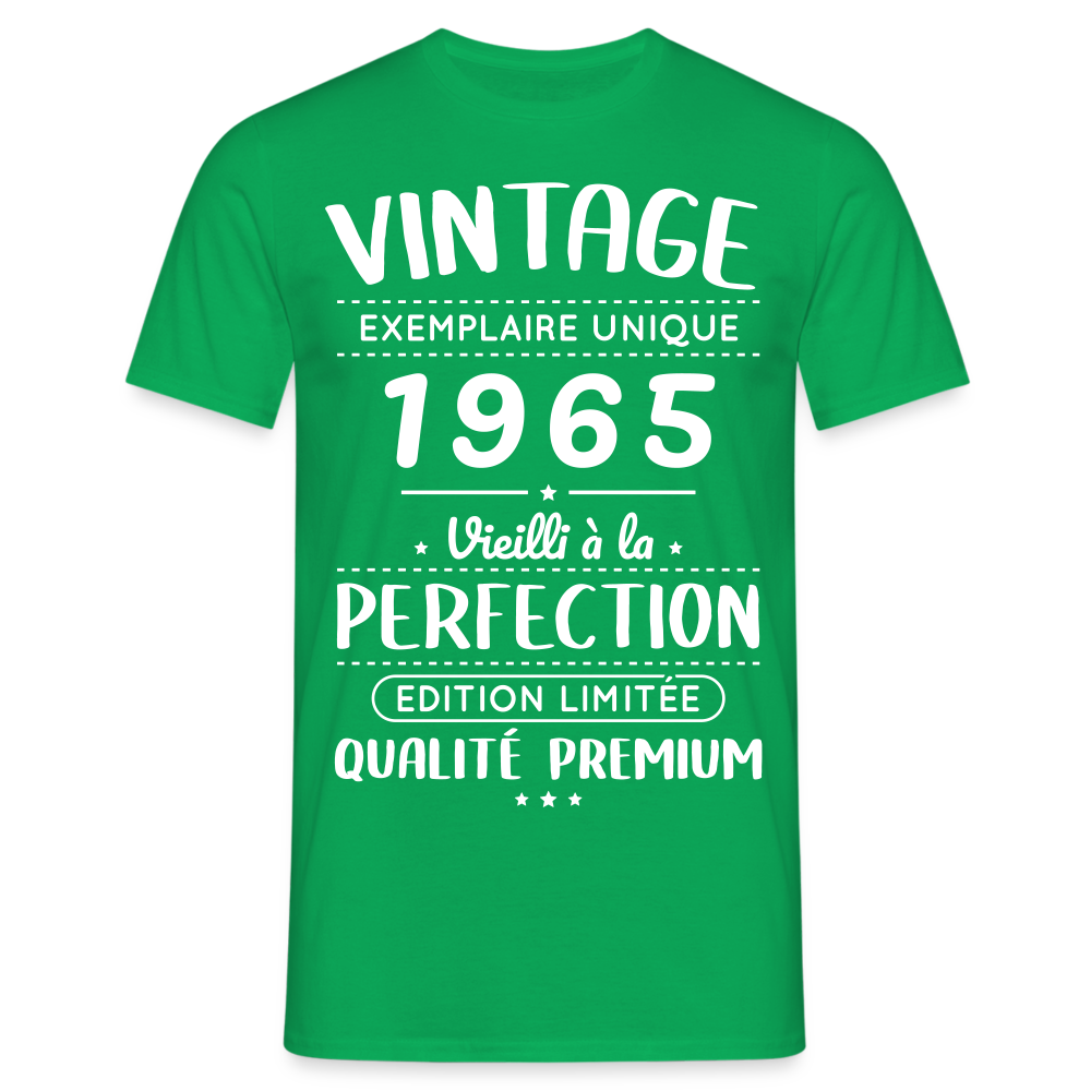 T-shirt Homme - Anniversaire 60 Ans - Vintage 1965 - vert