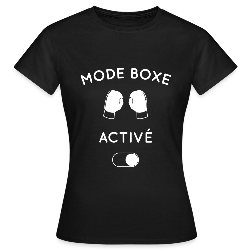 T-shirt Femme - Mode boxe activé - noir