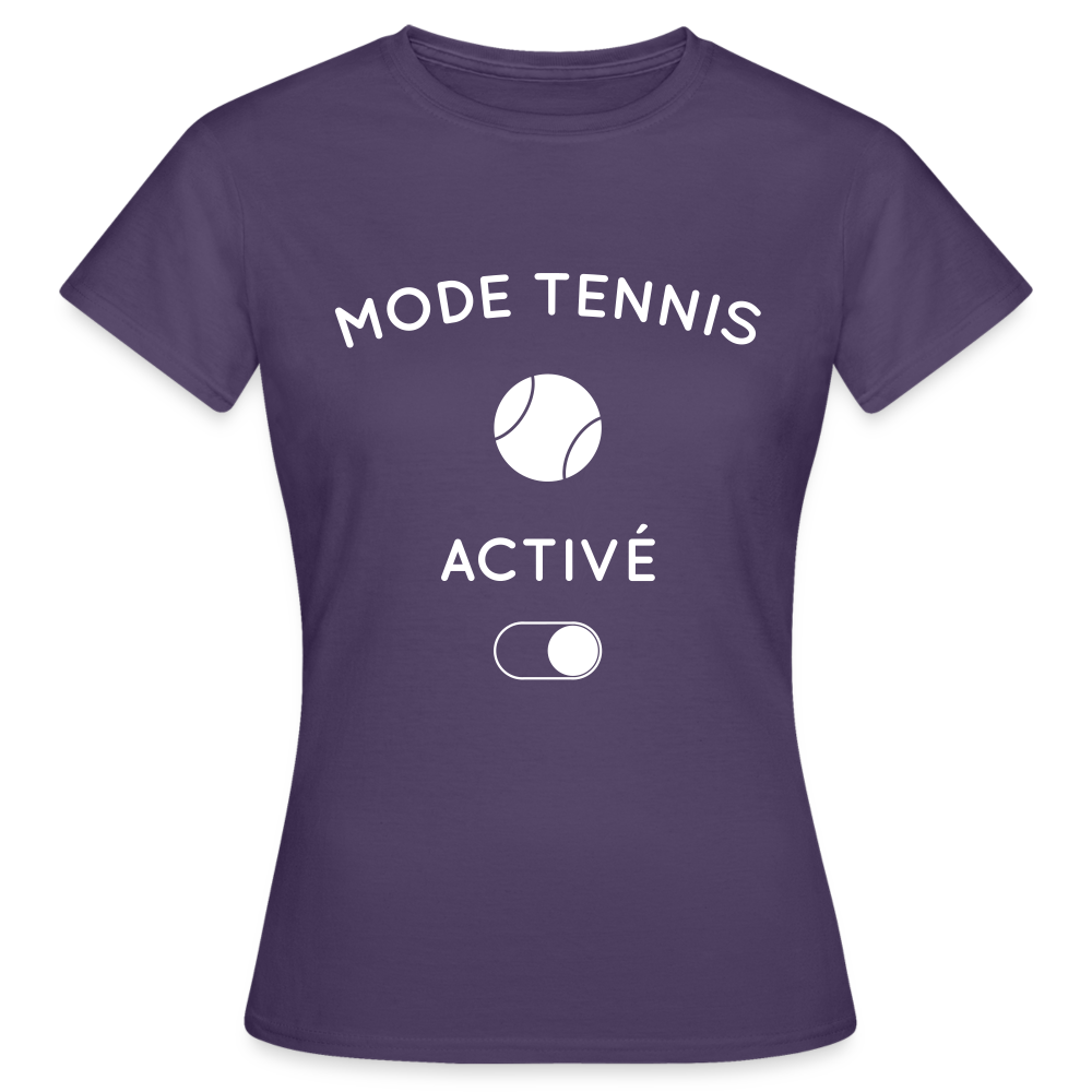 T-shirt Femme - Mode tennis activé - violet foncé