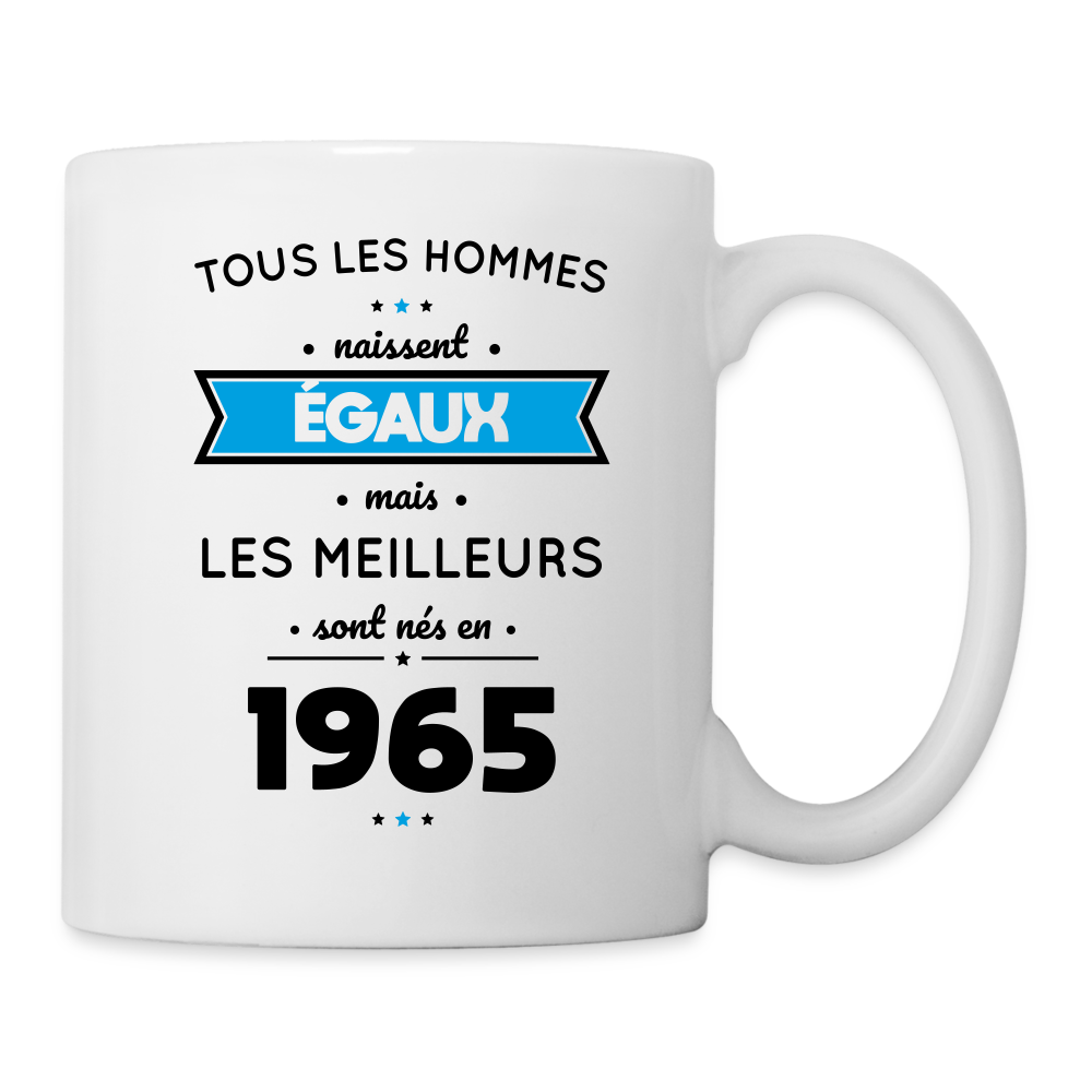 Mug blanc - Anniversaire 60 Ans - Les meilleurs sont nés en 1965 - blanc