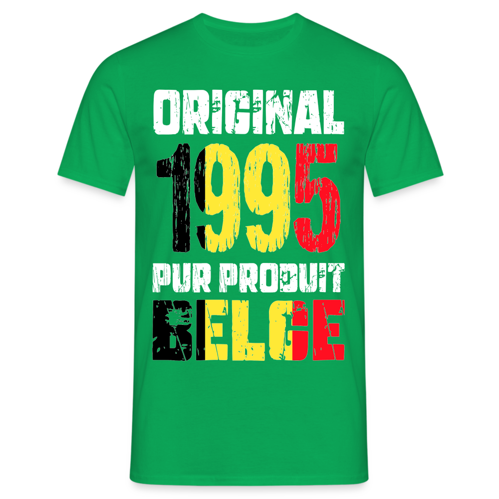 T-shirt Homme - Anniversaire 30 Ans - Original 1995 - Pur produit Belge - vert