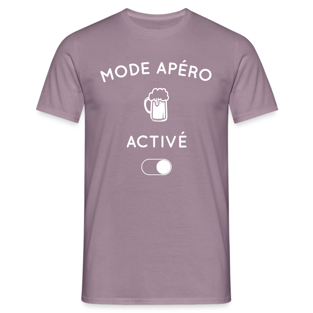 T-shirt Homme - Mode apéro activé - mauve gris 