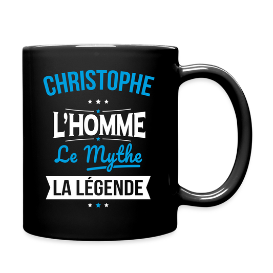 Mug uni - Christophe - l'Homme - le Mythe - la Légende - noir