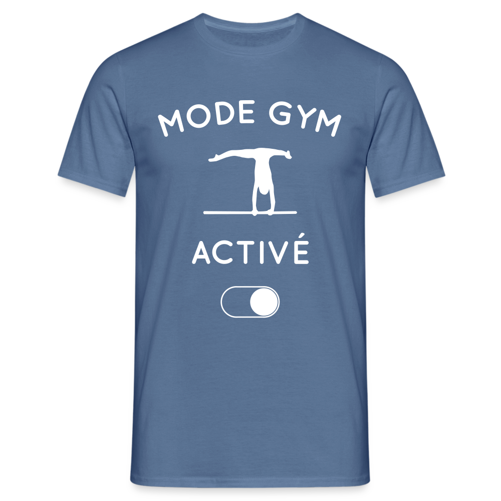 T-shirt Homme - Mode gym activé - bleu pigeon 