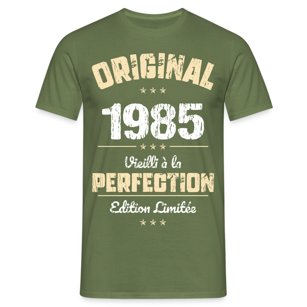 T-shirt Homme - Anniversaire 40 Ans - Original 1985 - vert militaire