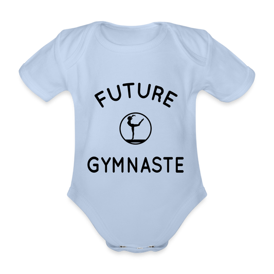 Body Bébé bio manches courtes - Future gymnaste - ciel