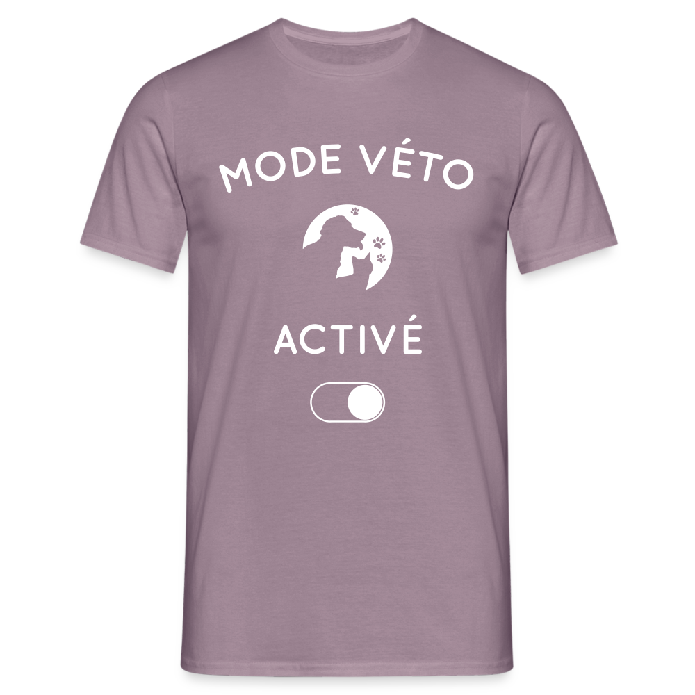 T-shirt Homme - Mode véto activé - mauve gris 