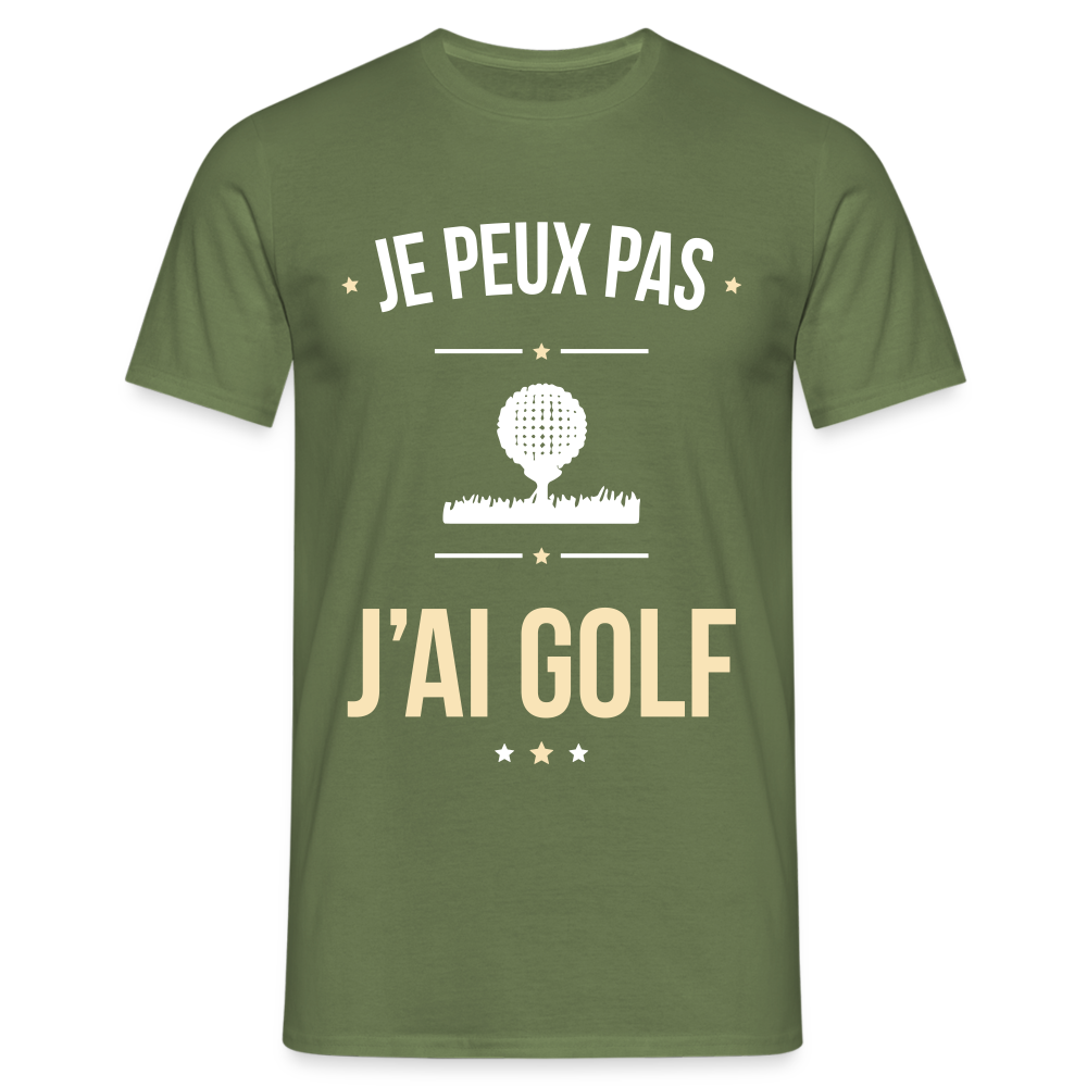 T-shirt Homme - Je peux pas j'ai Golf - vert militaire