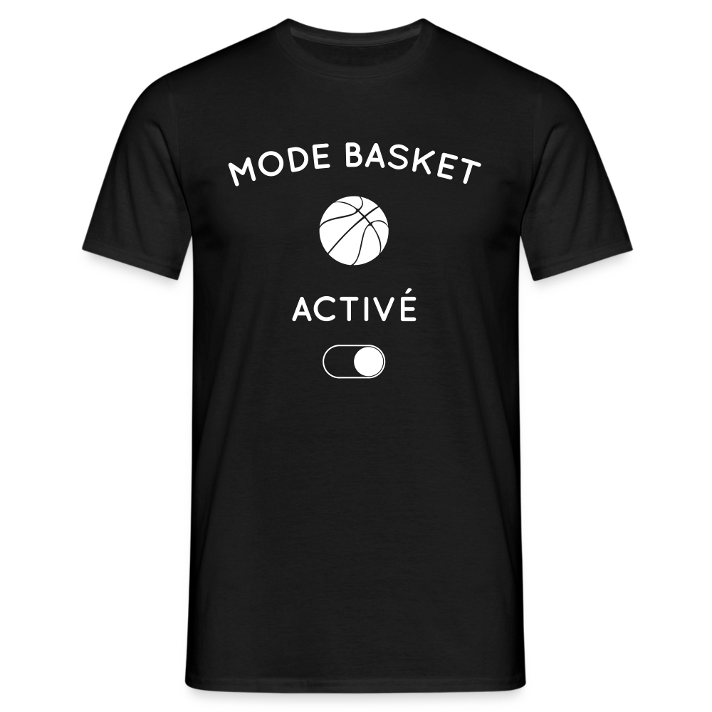 T-shirt Homme - Mode basket activé - noir