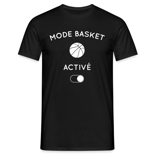 T-shirt Homme - Mode basket activé - noir