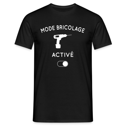 T-shirt Homme - Mode bricolage activé - noir