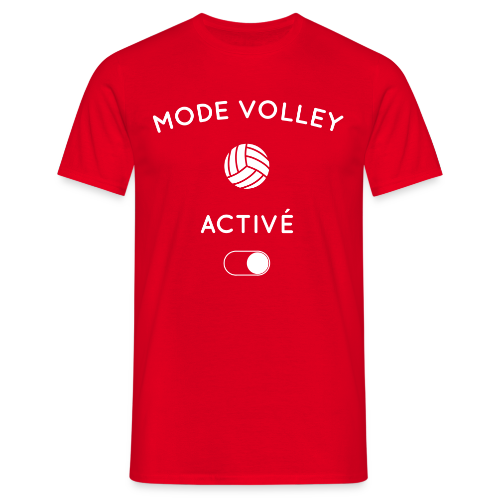 T-shirt Homme - Mode volley activé - rouge