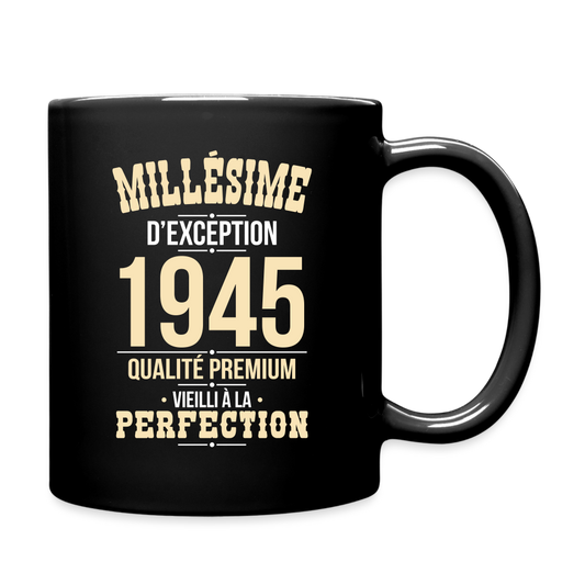 Mug uni - Anniversaire 80 Ans - Millésime 1945 - noir