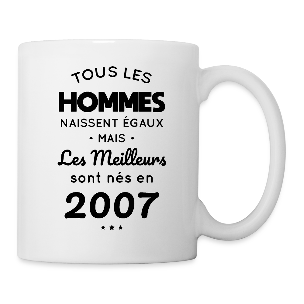 Mug blanc - Anniversaire 18 Ans - Les meilleurs sont nés en 2007 - blanc