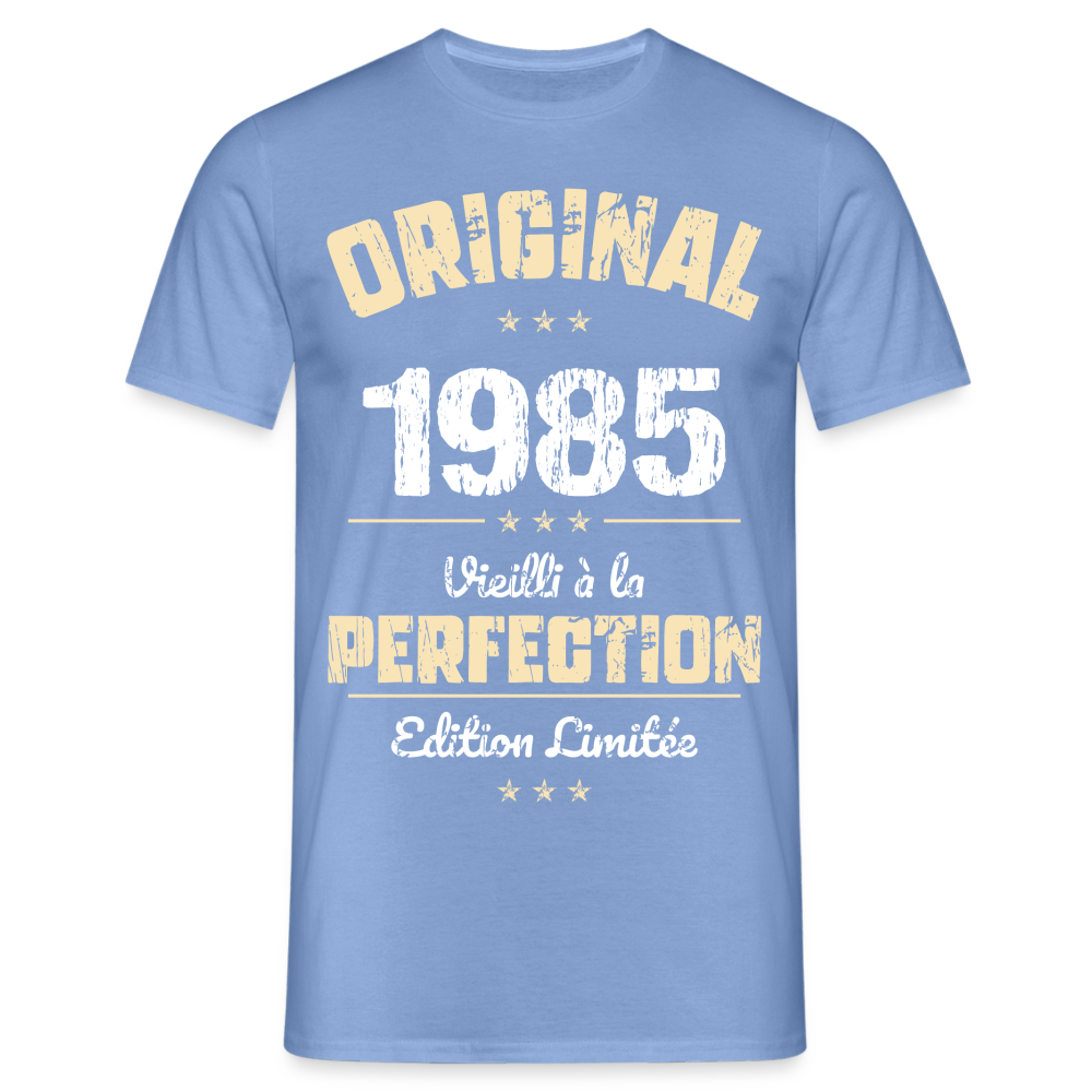 T-shirt Homme - Anniversaire 40 Ans - Original 1985 - carolina blue