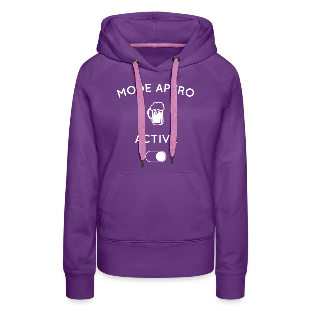 Sweat à capuche Premium Femme - Mode apéro activé - violet