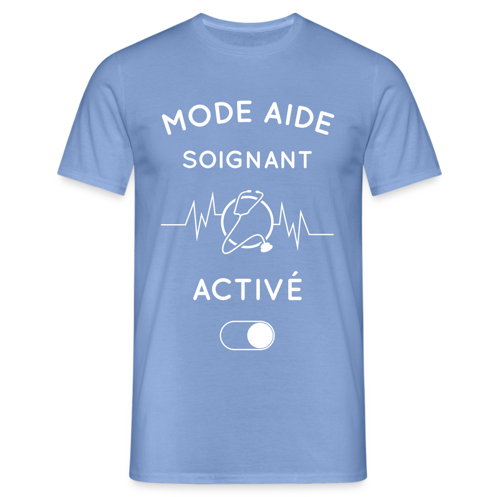 T-shirt Homme - Mode aide-soignant activé - carolina blue