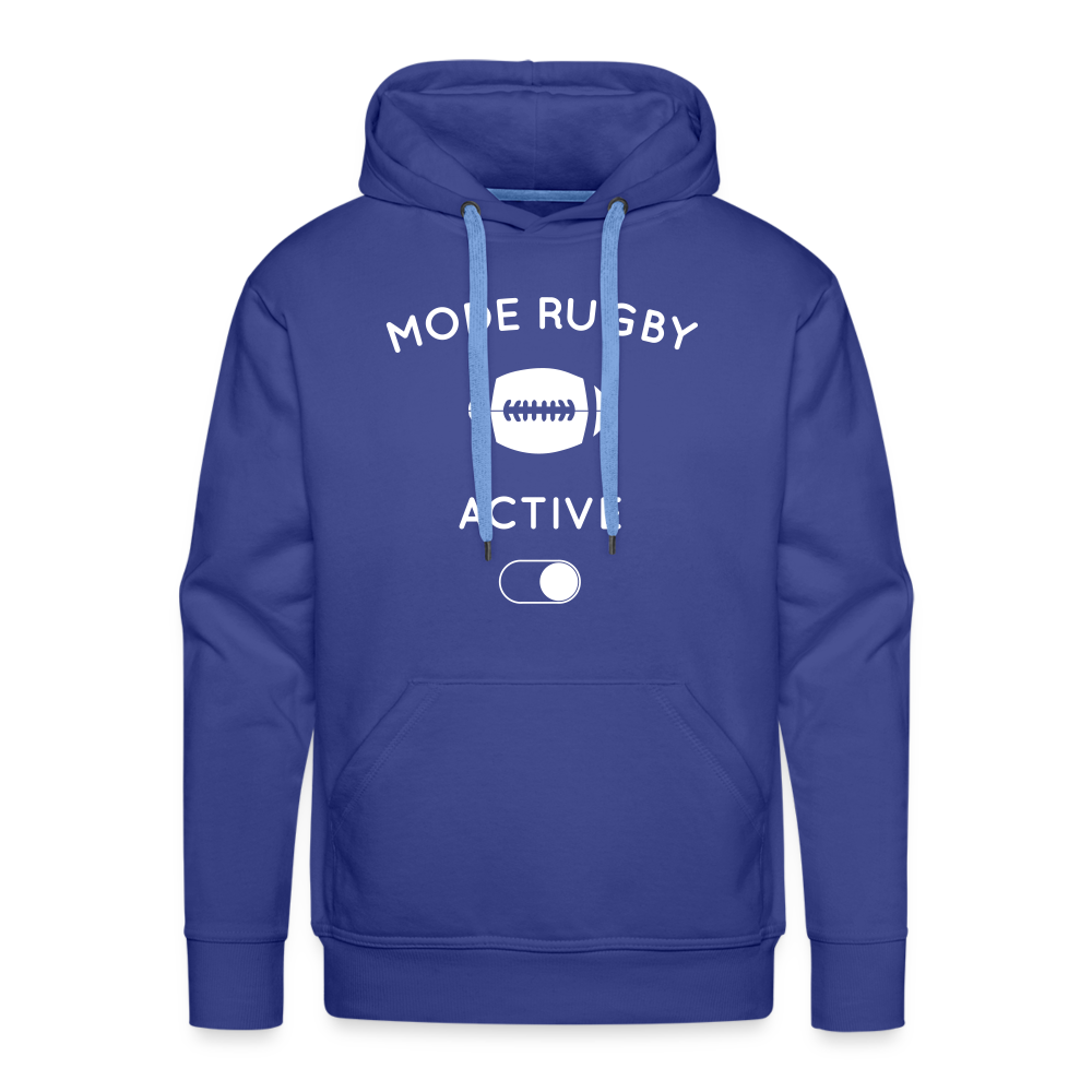 Sweat à capuche Premium Homme - Mode rugby activé - bleu royal