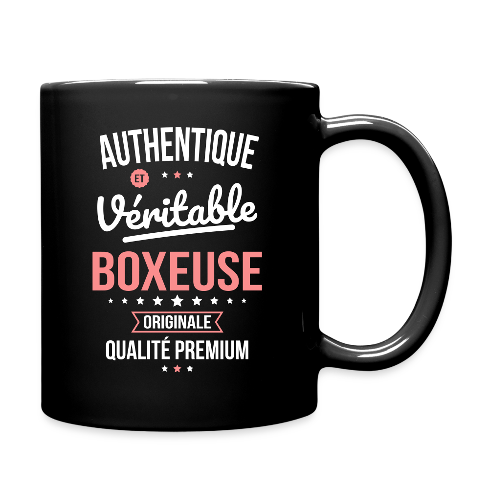 Mug uni - Authentique et véritable Boxeuse - noir