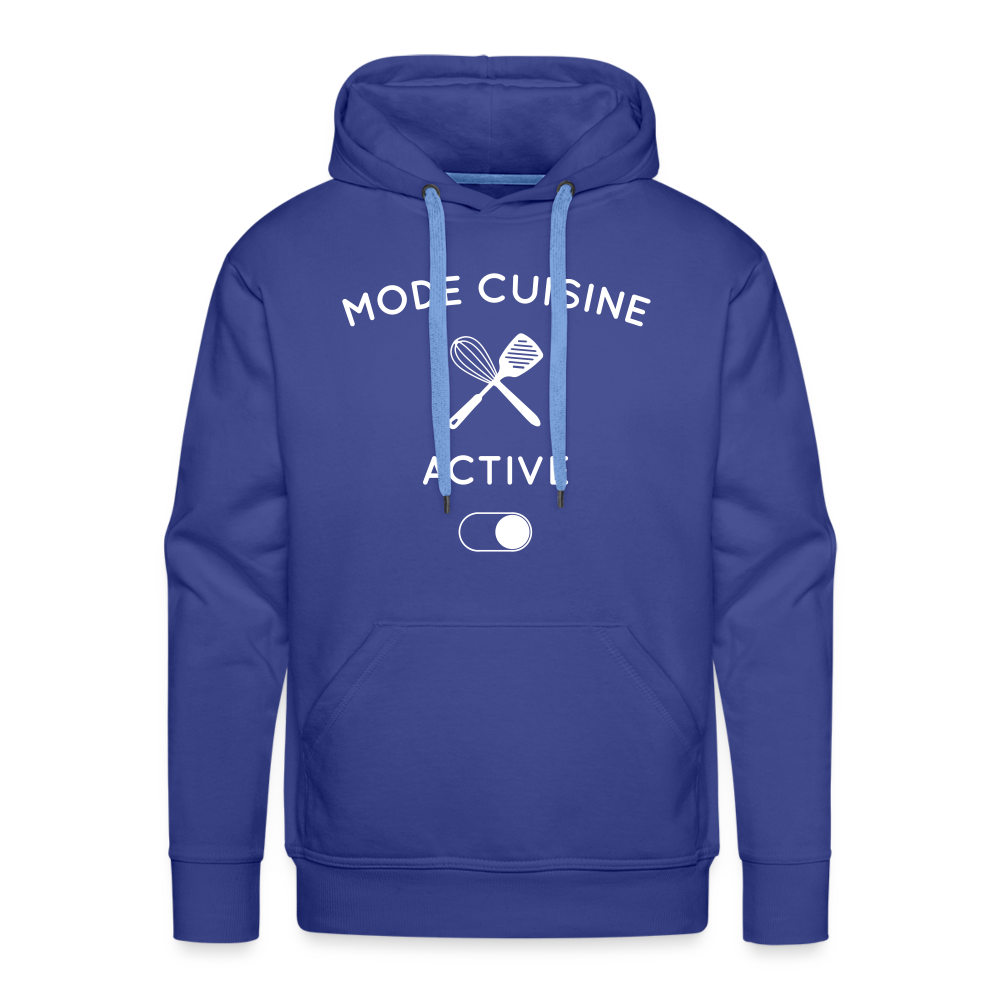 Sweat à capuche Premium Homme - Mode cuisine activé - bleu royal