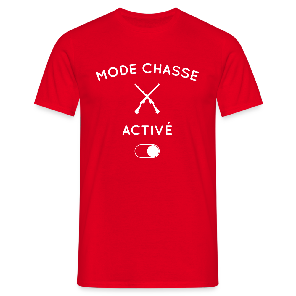 T-shirt Homme - Mode chasse activé - rouge