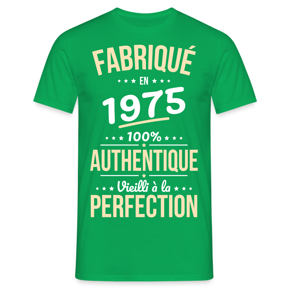 T-shirt Homme - Anniversaire 50 Ans - Fabriqué en 1975 - vert