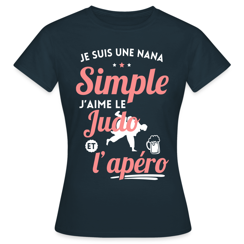 T-shirt Femme - J'aime le judo et l'apéro - marine