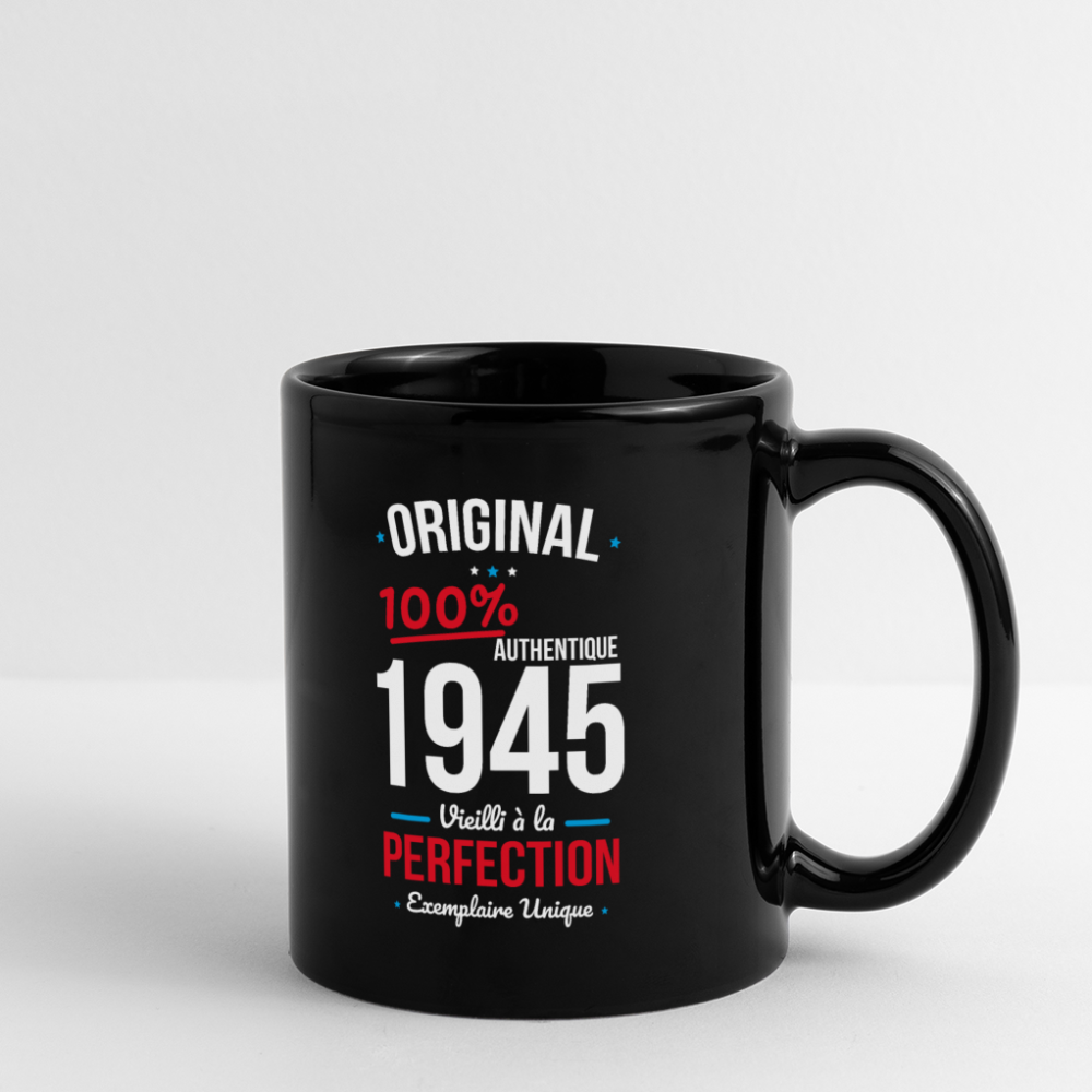 Mug uni - Anniversaire 80 Ans - Original 1945 - noir