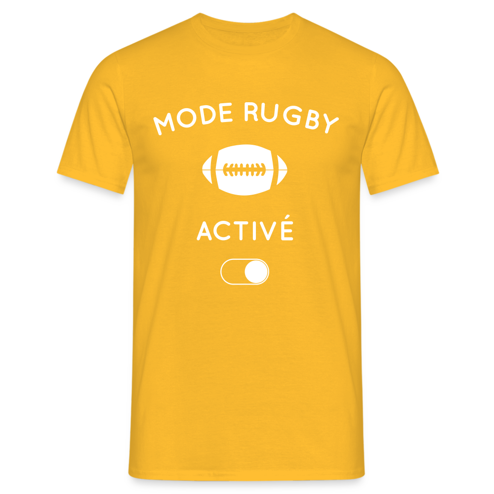 T-shirt Homme - Mode rugby activé - jaune