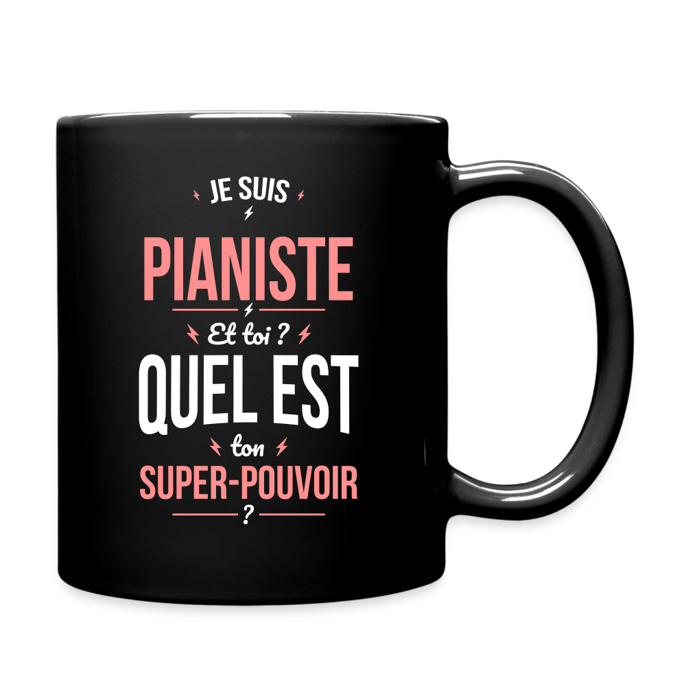 Mug uni - Je suis pianiste - Super-pouvoir - noir