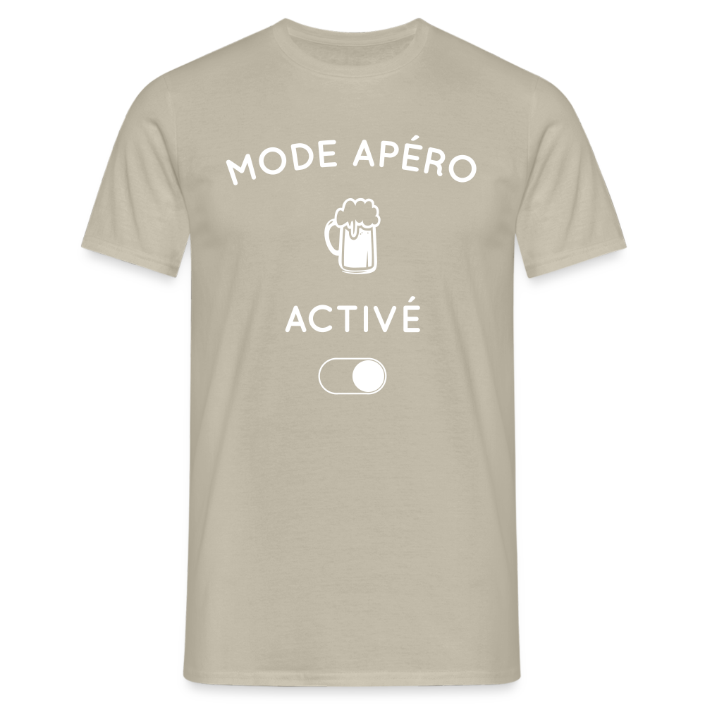 T-shirt Homme - Mode apéro activé - beige sable