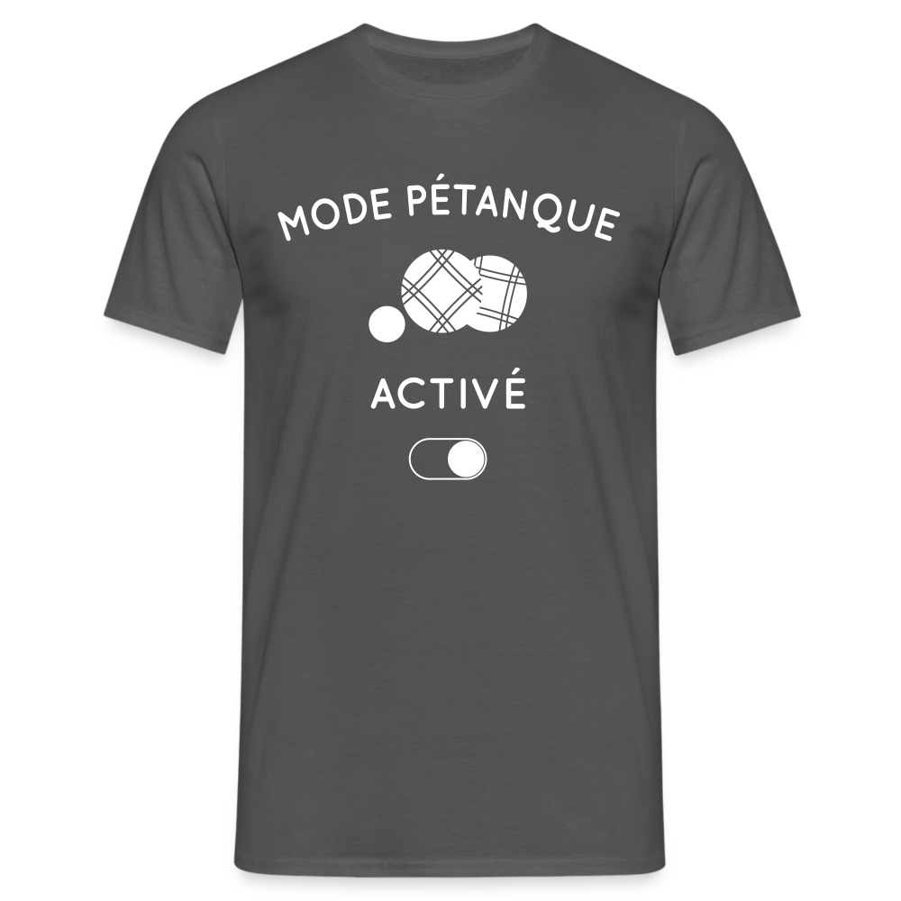 T-shirt Homme - Mode pétanque activé - charbon