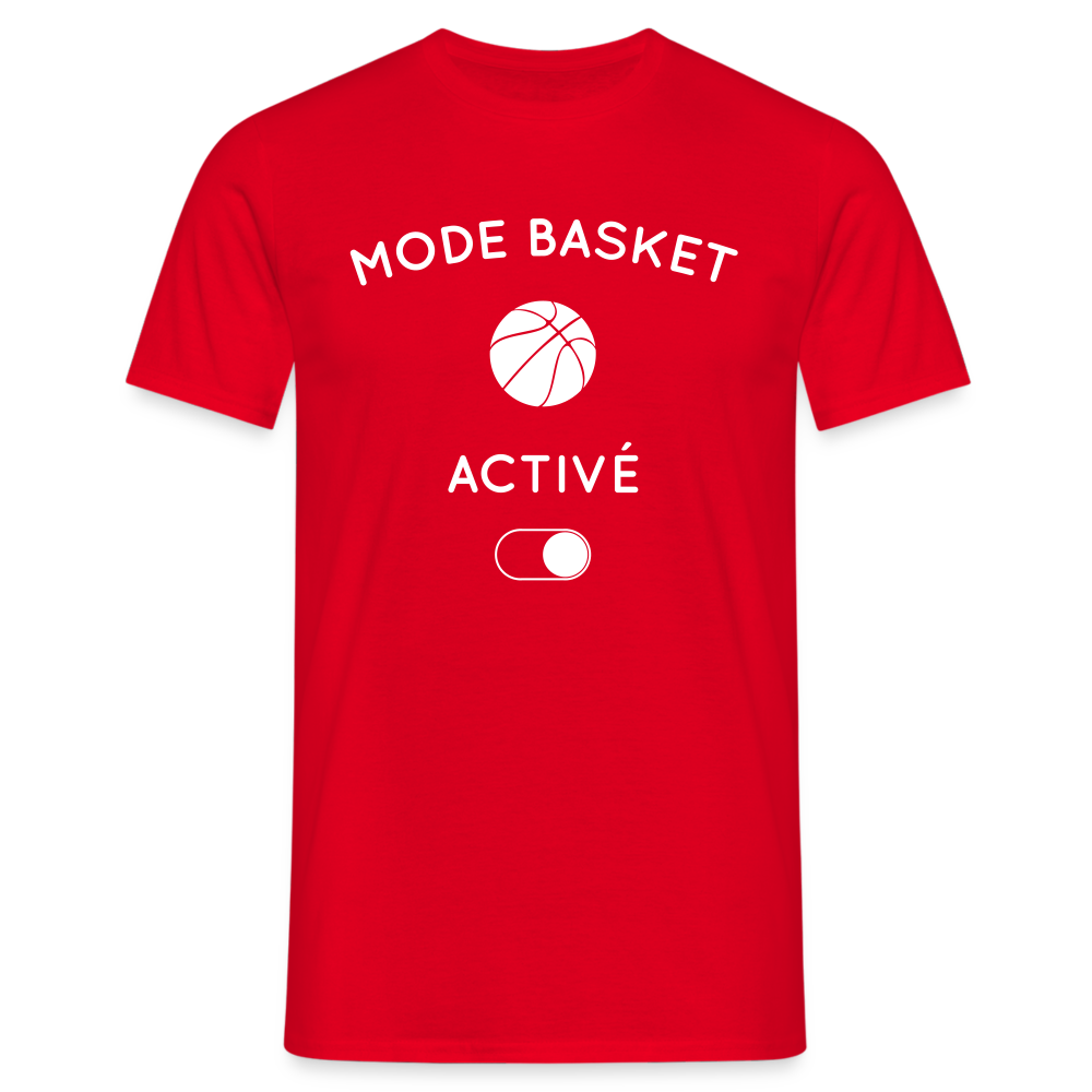 T-shirt Homme - Mode basket activé - rouge