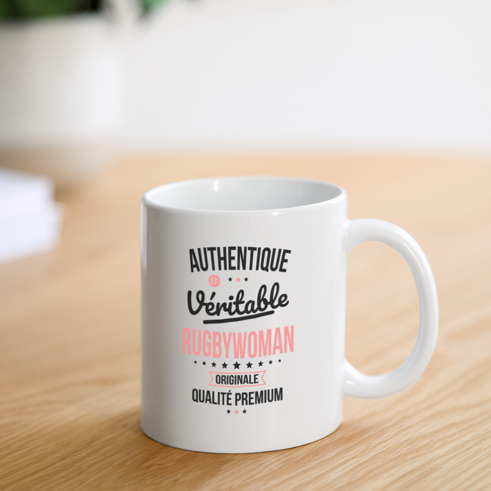 Mug blanc - Authentique et véritable Rugbywoman - blanc