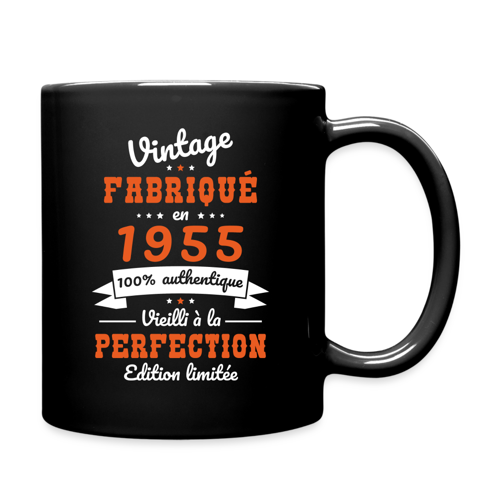 Mug uni - Anniversaire 70 Ans - Vintage fabriqué en 1955 - noir