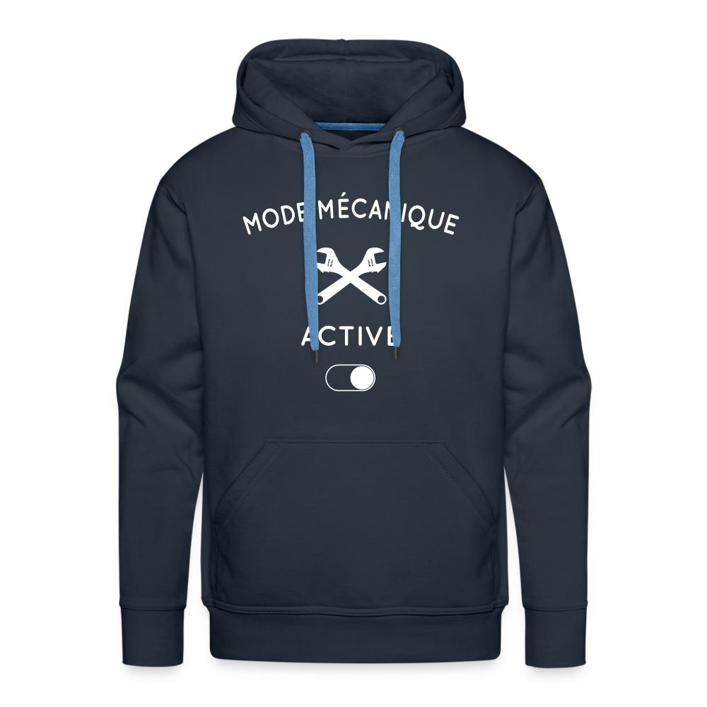 Sweat à capuche Premium Homme - Mode mécanique activé - marine